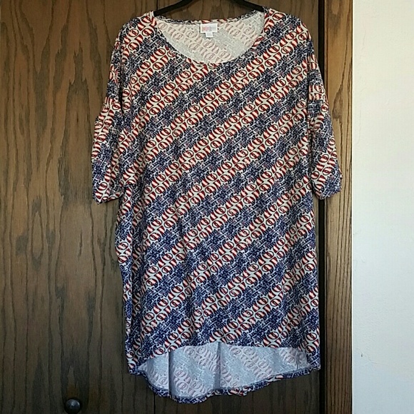 LuLaRoe Tops - NWOT LuLaRoe Americana Irma *FINAL PRICE*